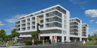 Architektursimulation "Neue Mitte Kelsterbach" als Standort der neuen Tagespflege-Einrichtung | Schon & Jansen Pflegedienste Kelsterbach